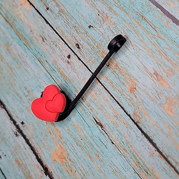 Valentine Heart Straw Topper - Picture 3 of 5